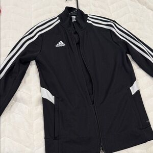 Adidas Black Jacket with White Accents